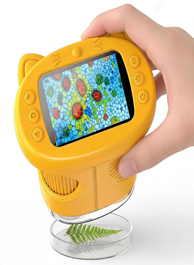 OAEBLLE Kids Microscope, 1000X Portable Mini Pocket Microscope with 2.4″ IPS Screen & 8 LEDs, Rechargeable, STEM Educational Science Kit Toys, Best Christmas Birthday Gifts for 4-12 Year Old Girls - Image 1
